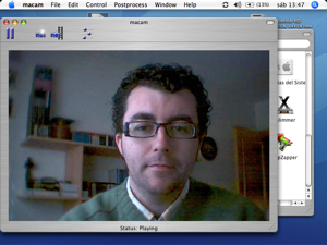 Captura en el iBook de la webcam