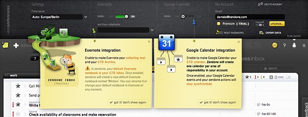 Configuración de Zendone