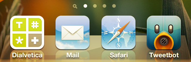 Icono de Mail en el dock del iPhone