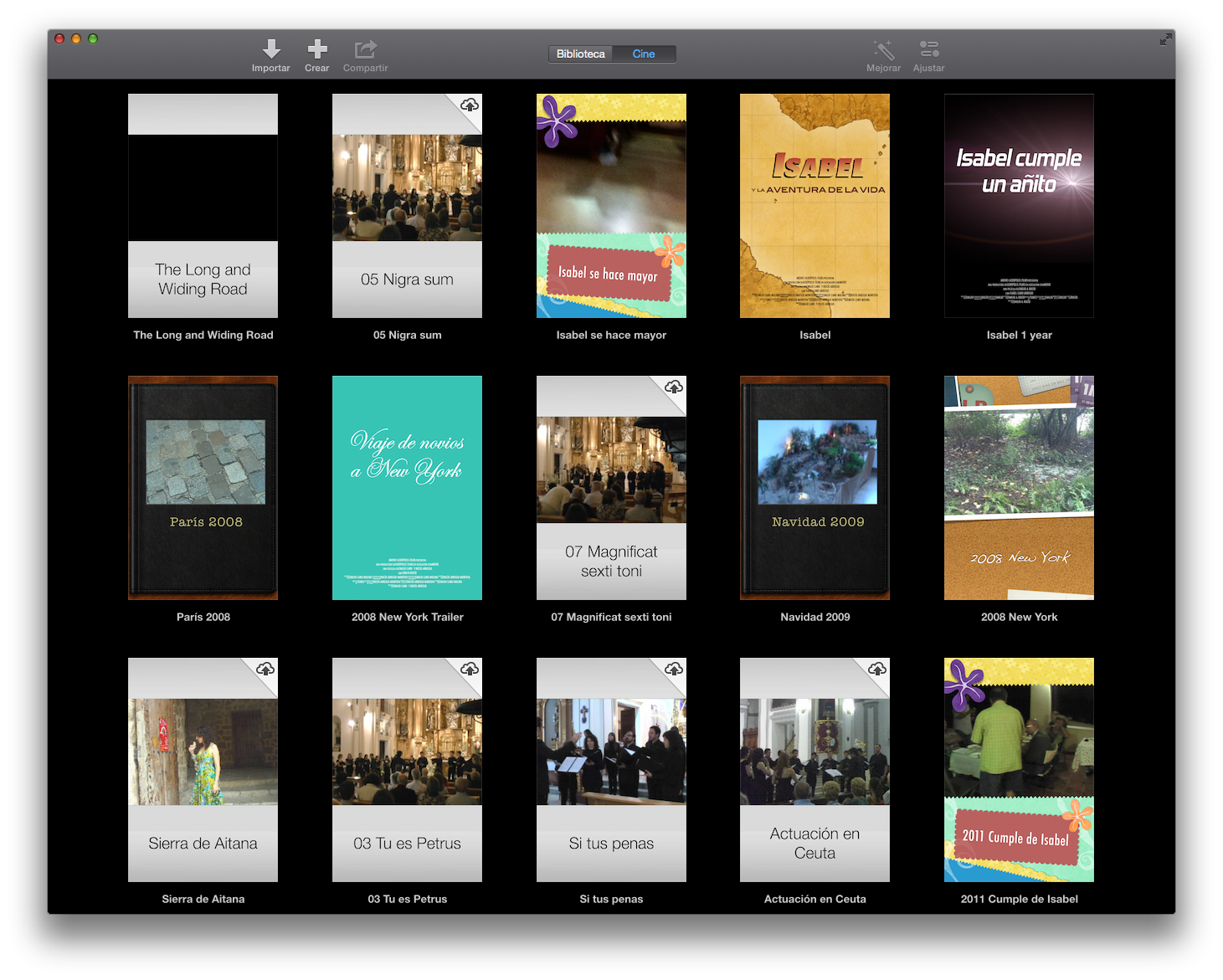 Captura de iMovie Theater en OS X