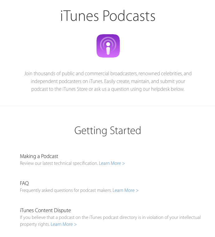 FAQ Podcasts Apple