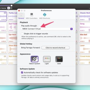 Configuración de Farrago según el párrafo anterior.